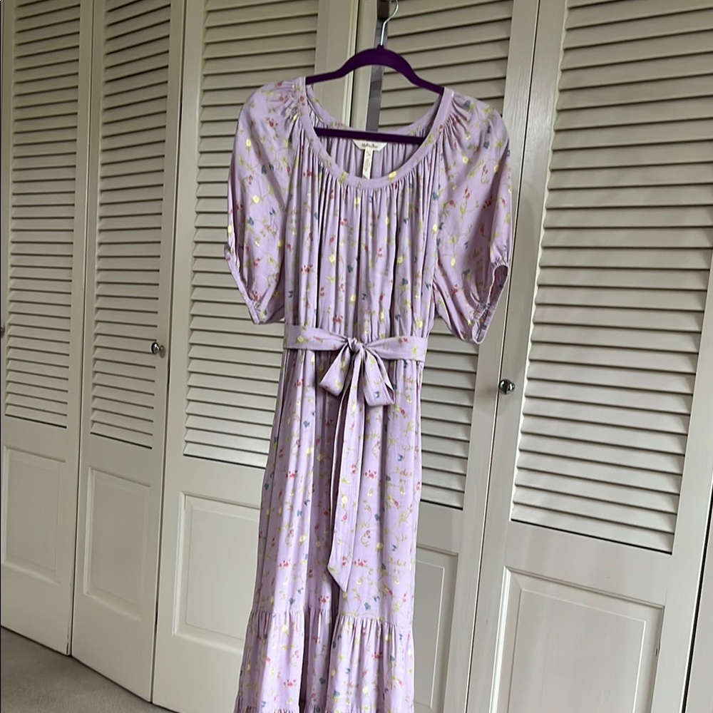 Lilac Floral Tiered Maxi Dress